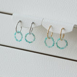 Aquamarine Hoops