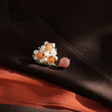 Cluster of flower with moonstones (Brooch)