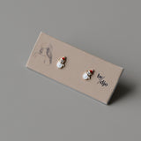Christmas Mini Earrings (Snowman)