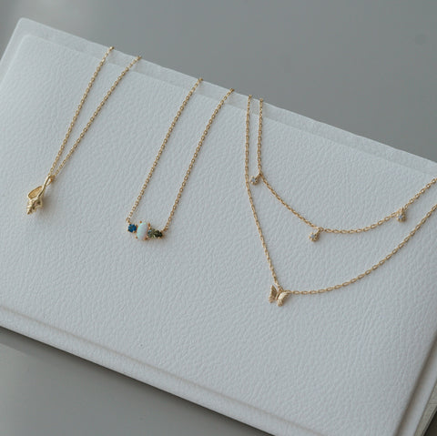April Necklaces (Brass with Gold Plating)